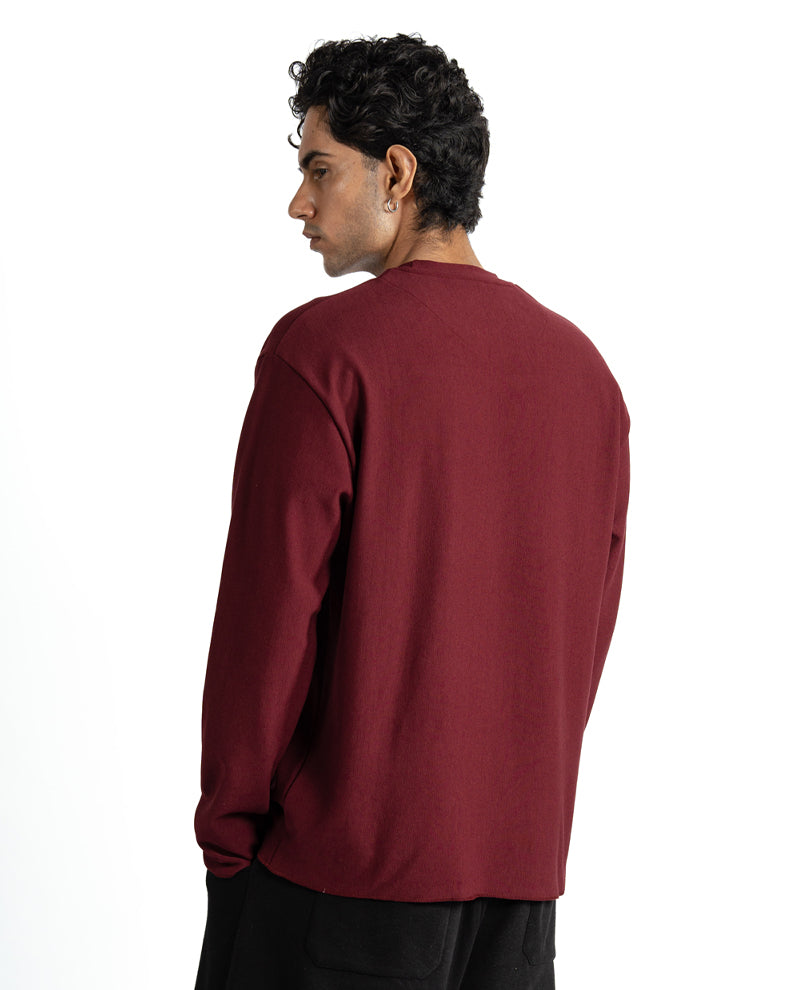Wine Rib Knit T-Shirt