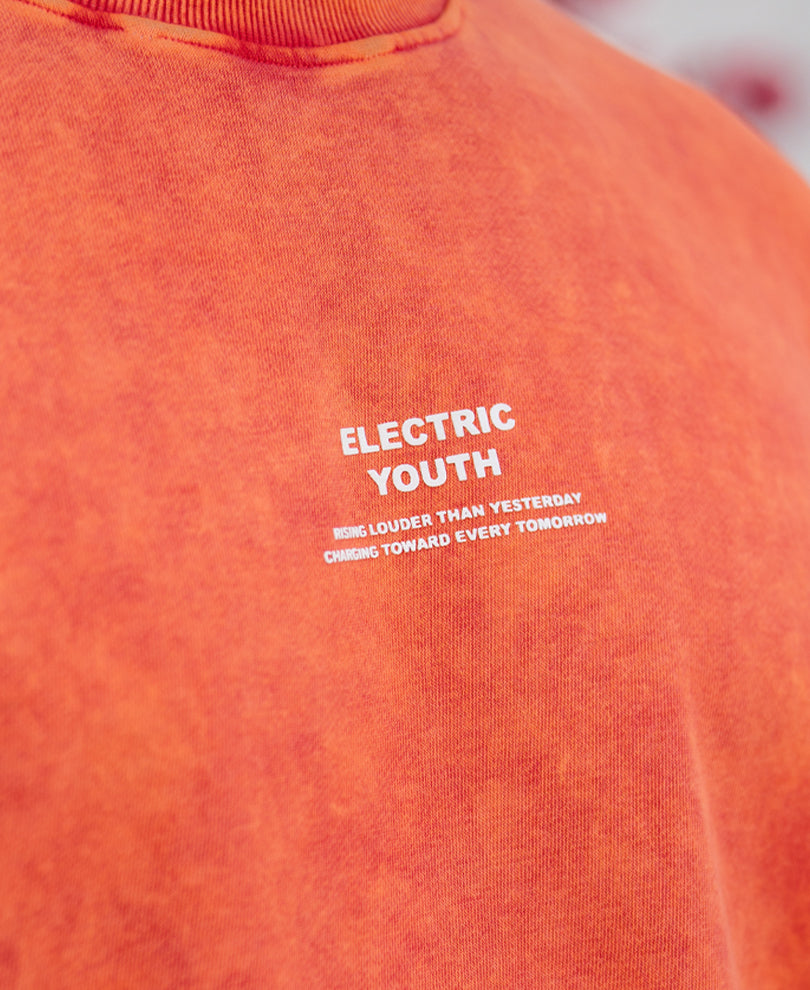 Peach Washed Oversize T-Shirt.