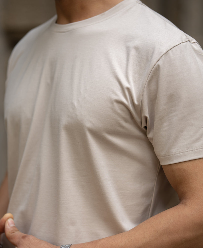 Beige Regular Fit Lightweight T-Shirt