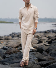 Beige Structured Cord Set.