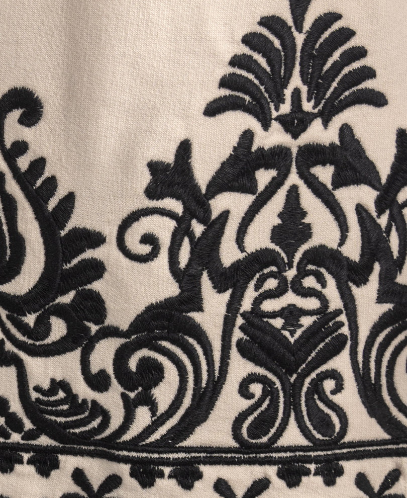 Cream Embroidered T-Shirt