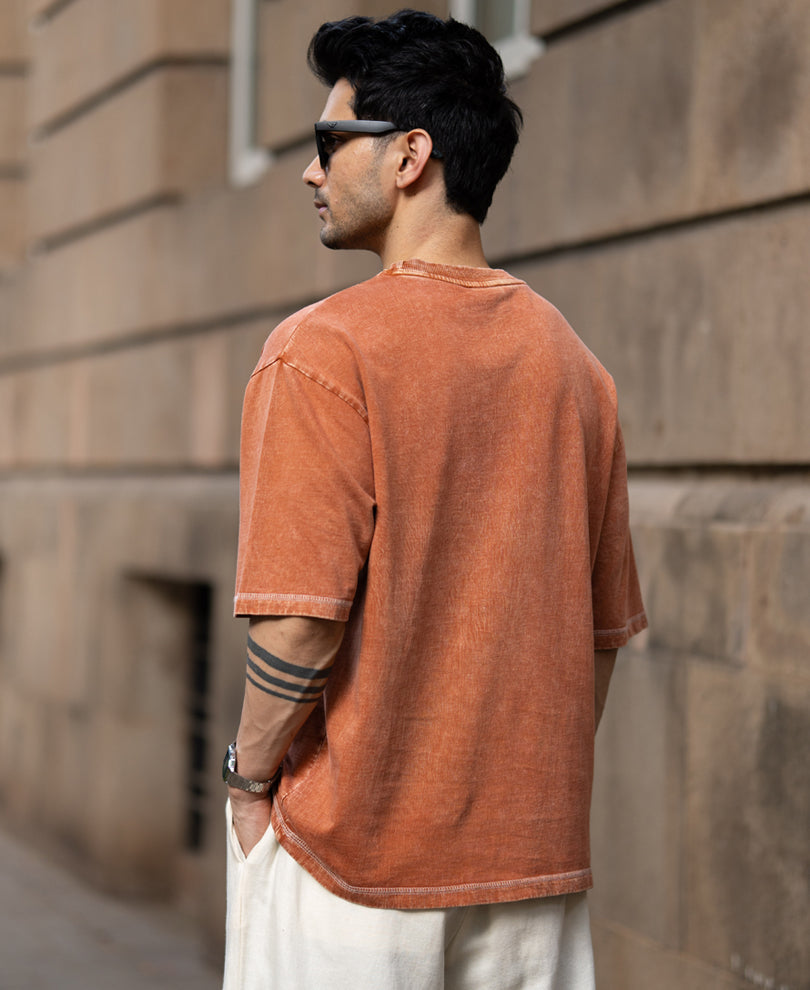 Rust Washed Panel T-Shirt