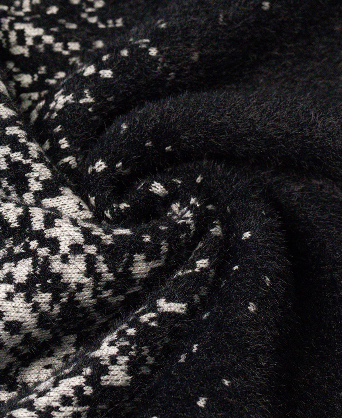 Black Ombre Jacquard Sweater