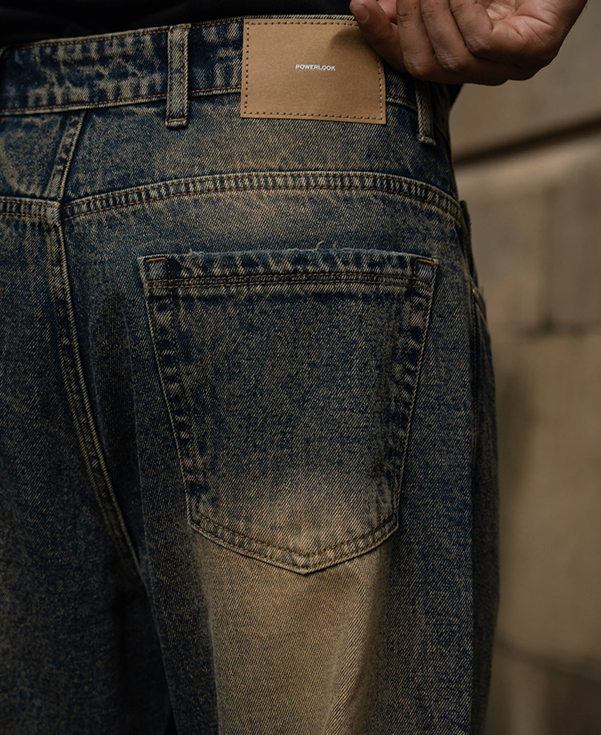 Tinted Brown Baggy Jeans