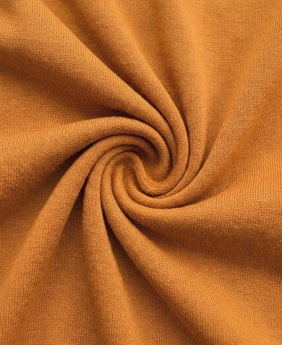 Ochre Yellow Knit T-Shirt 100% Cotton