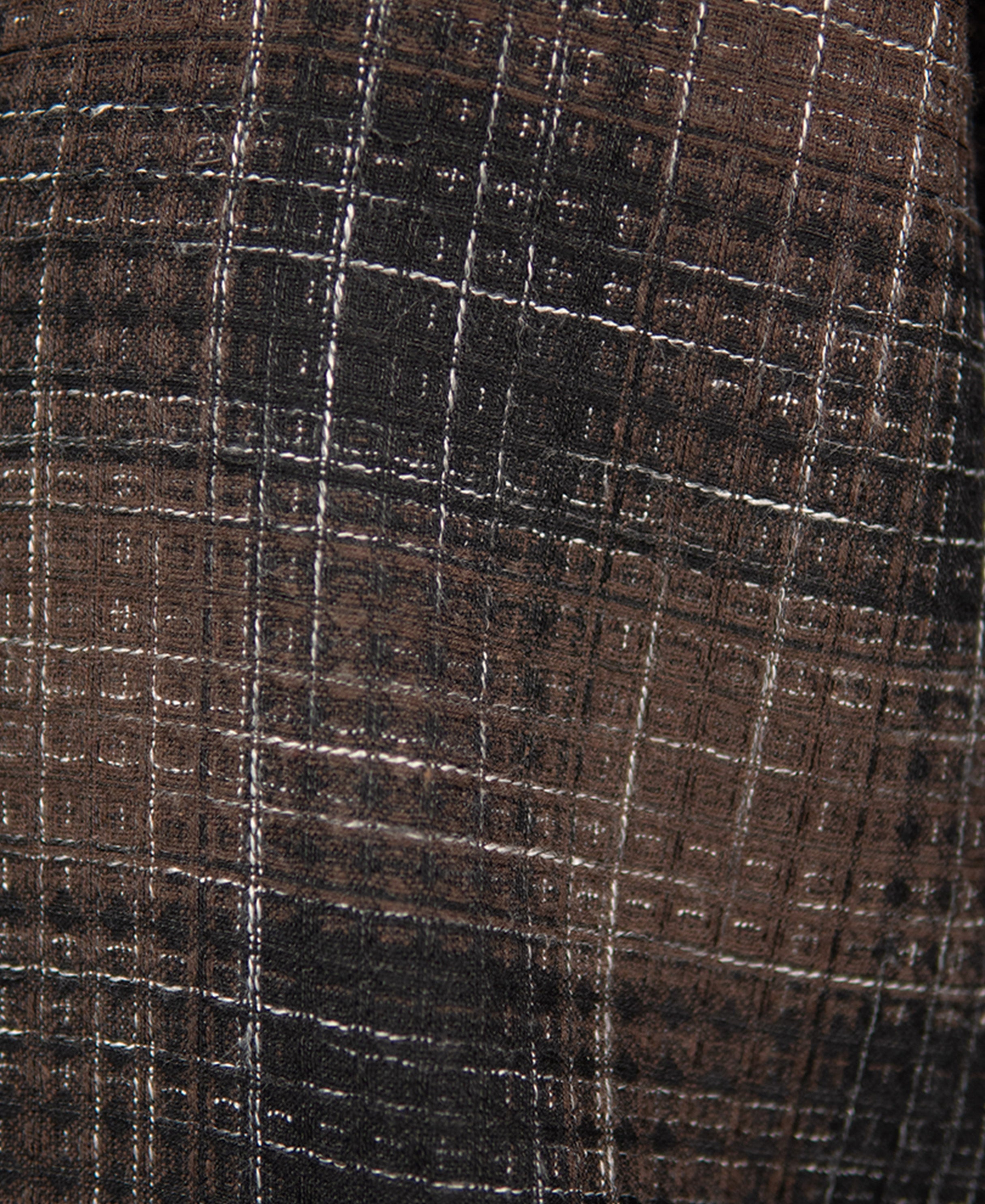 Brown Strucuted Checks Shirt