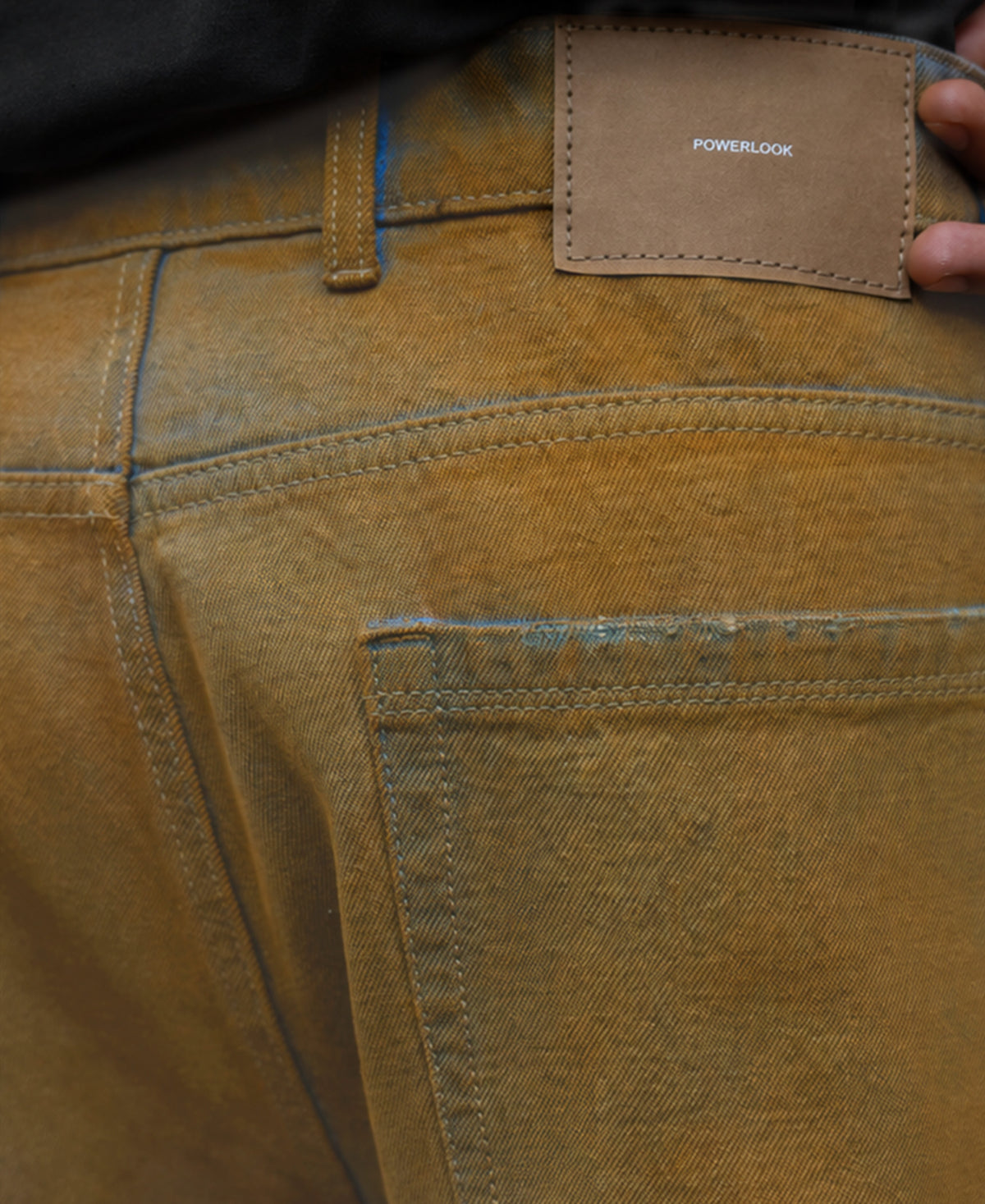 Blue Sprayed Baggy Jeans