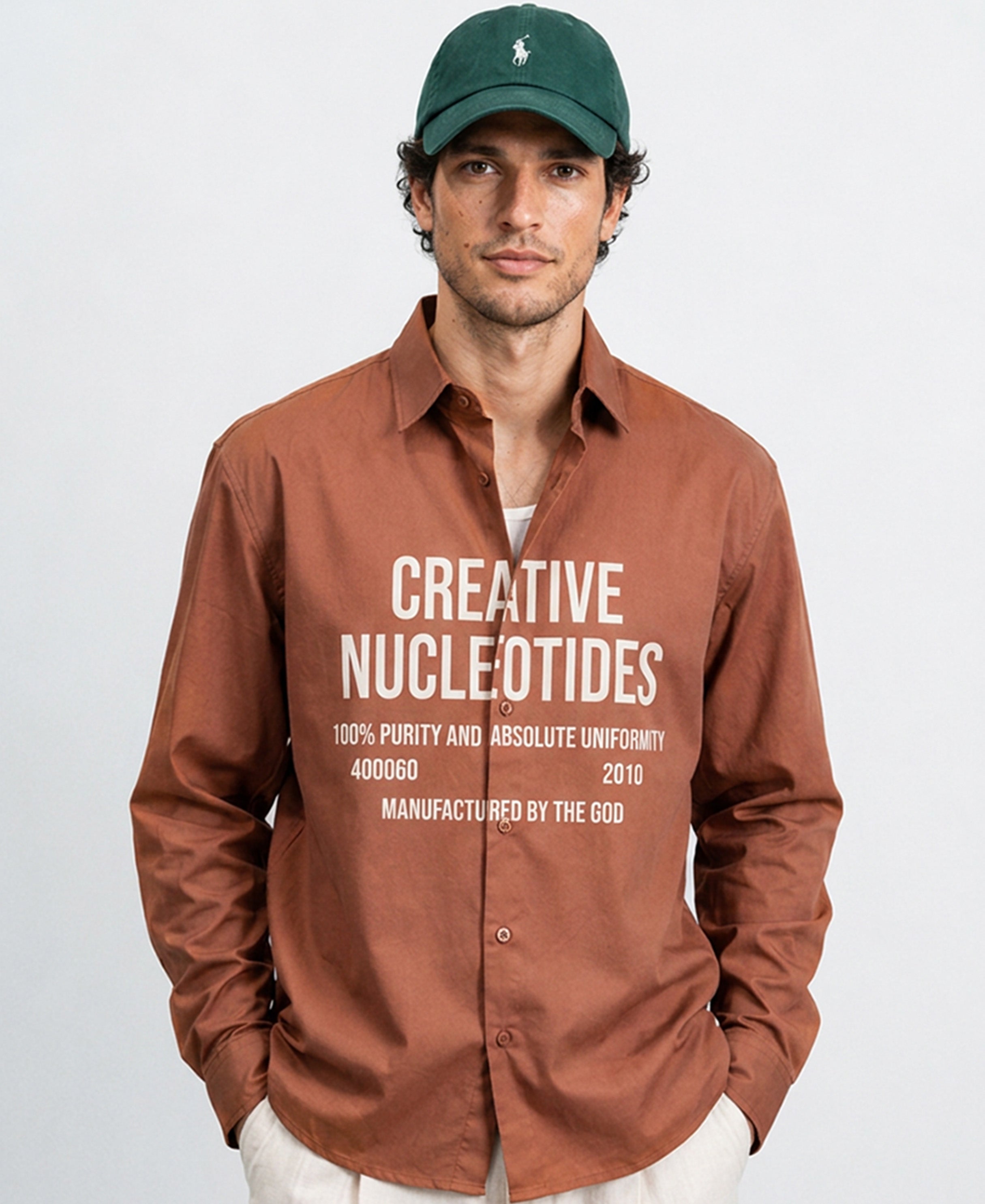 Rust Brown Printed Shirt