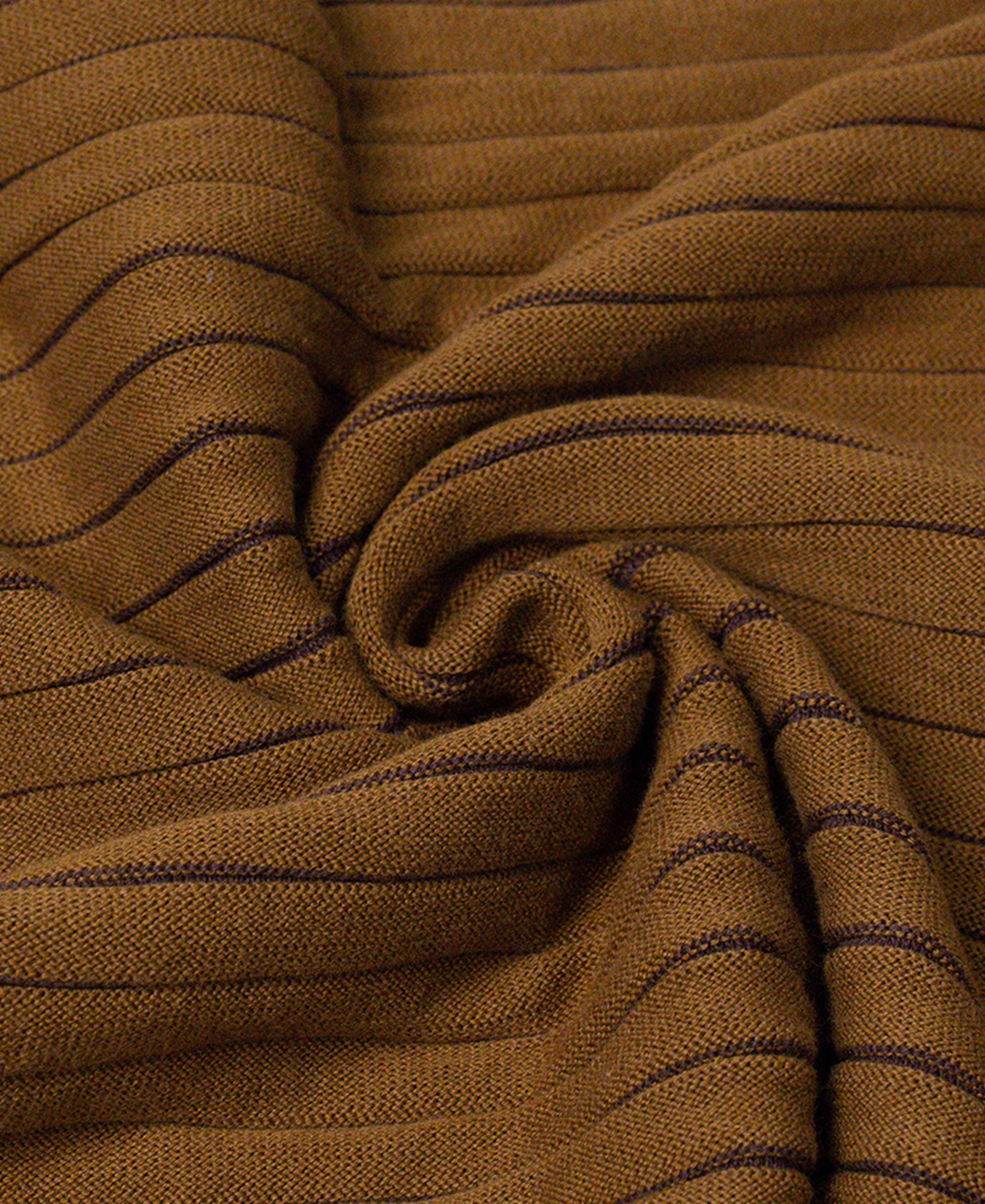 Brown Striped Knit T-Shirt