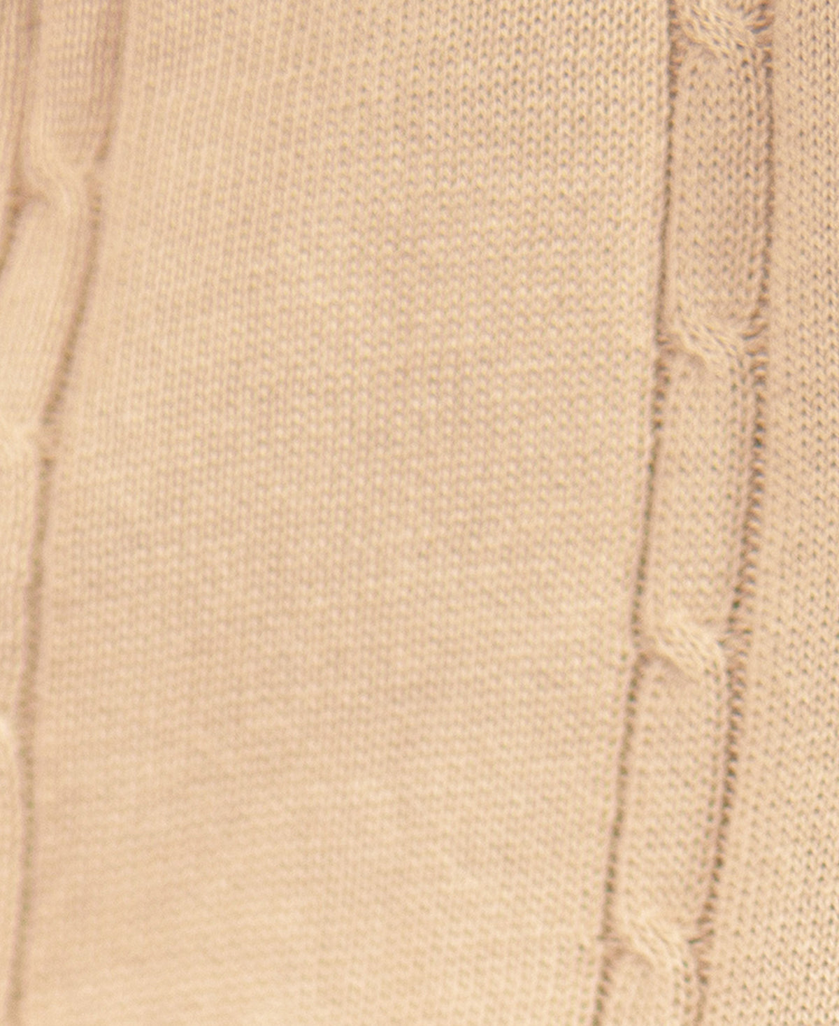 Beige Cable Knit T-Shirt 100% Cotton