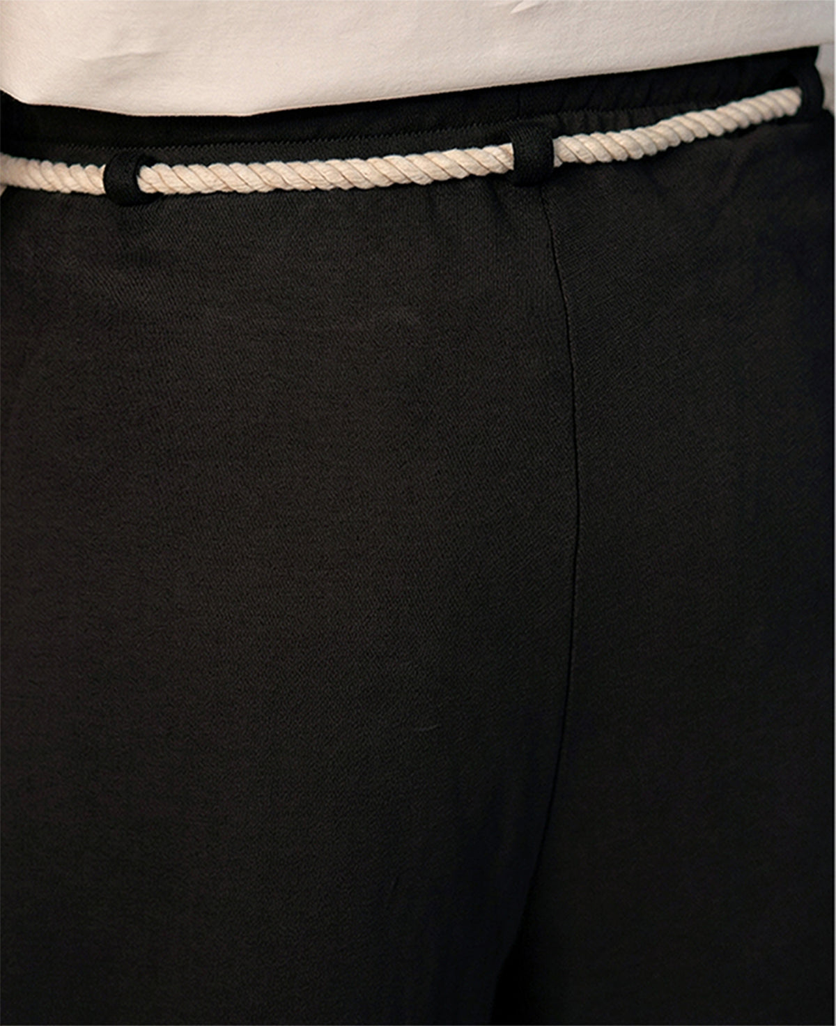 Black Panelled Barrel Fit Trackpant