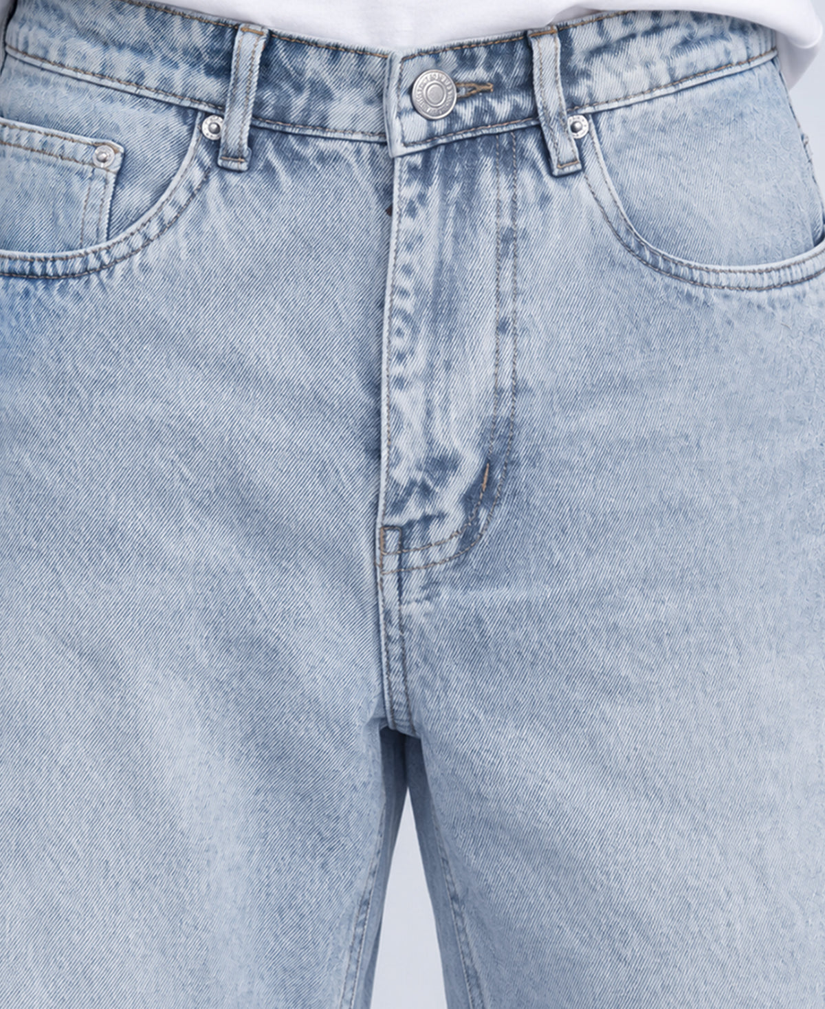 Light Blue Washed Baggy Fit Jean