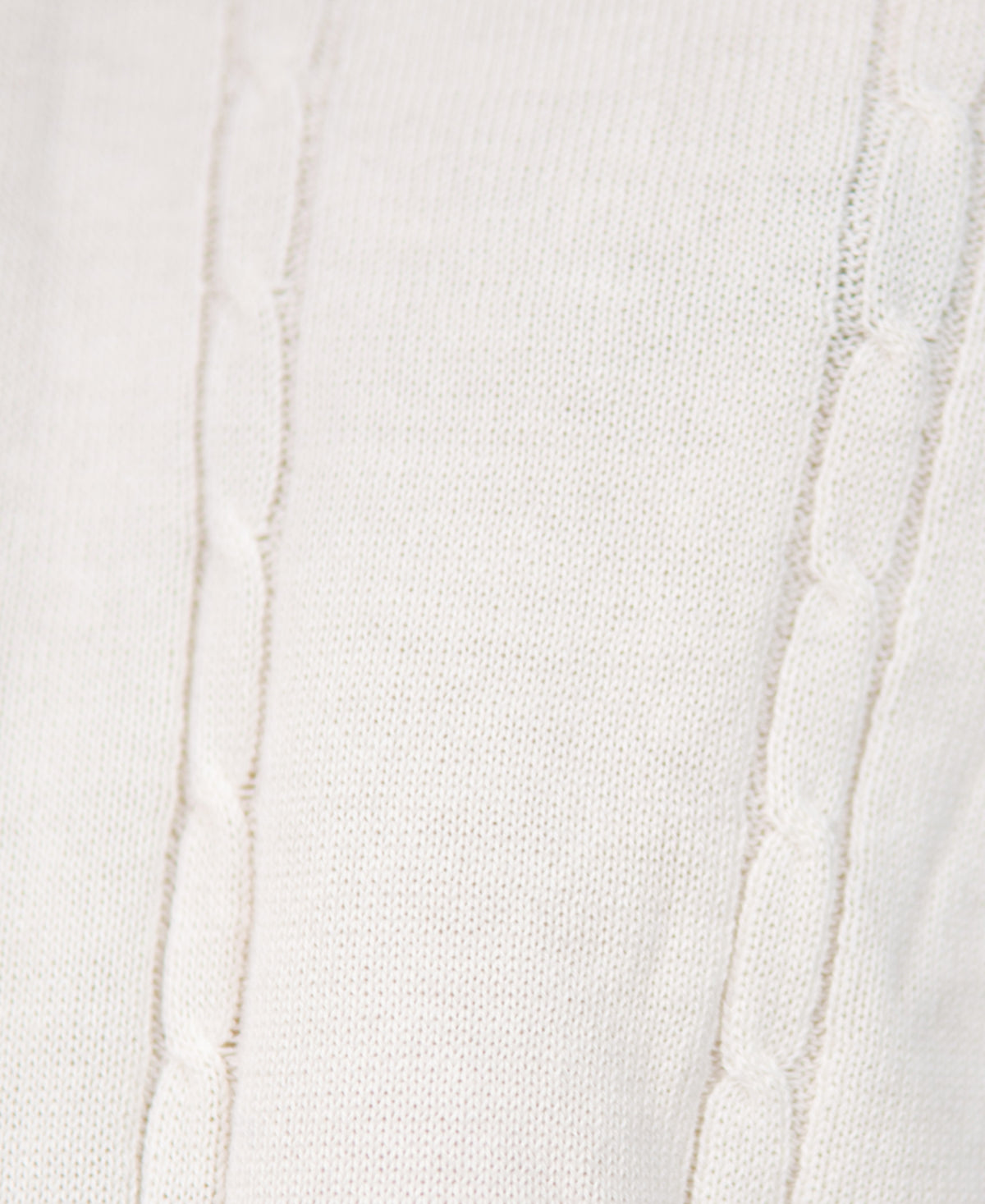White Cable Knit T-Shirt 100% Cotton