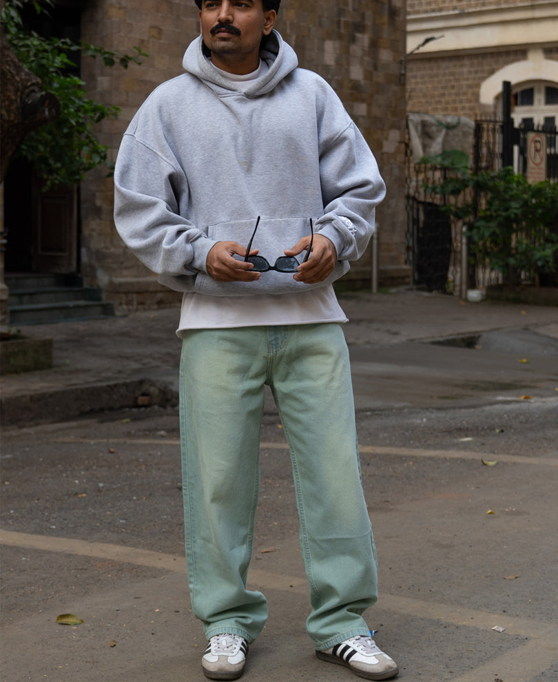 Tinted Blue Baggy Jeans.