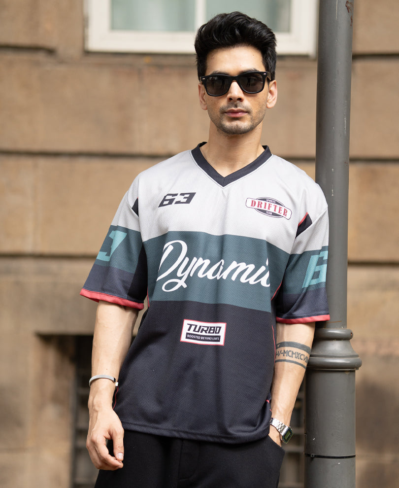 Grey Printed Jersey T-Shirt