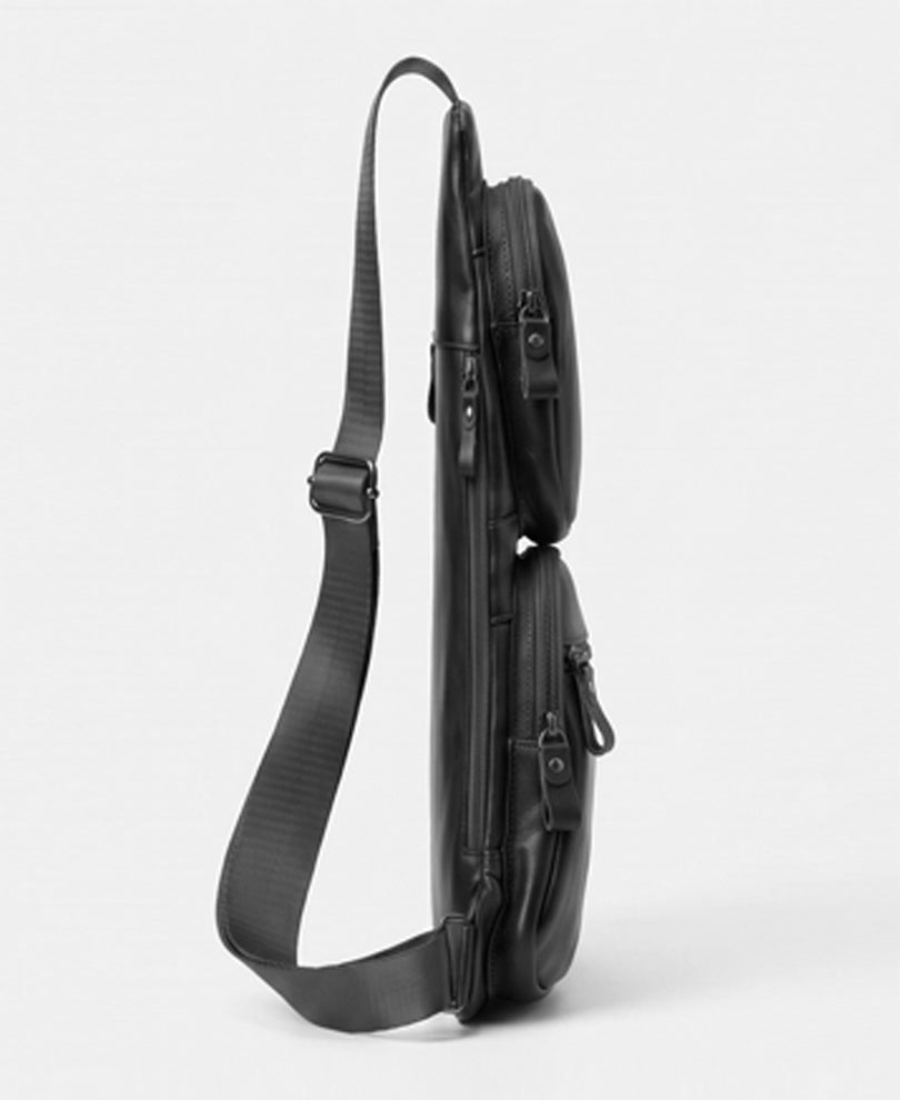 Brown Multipockets Leather Bag