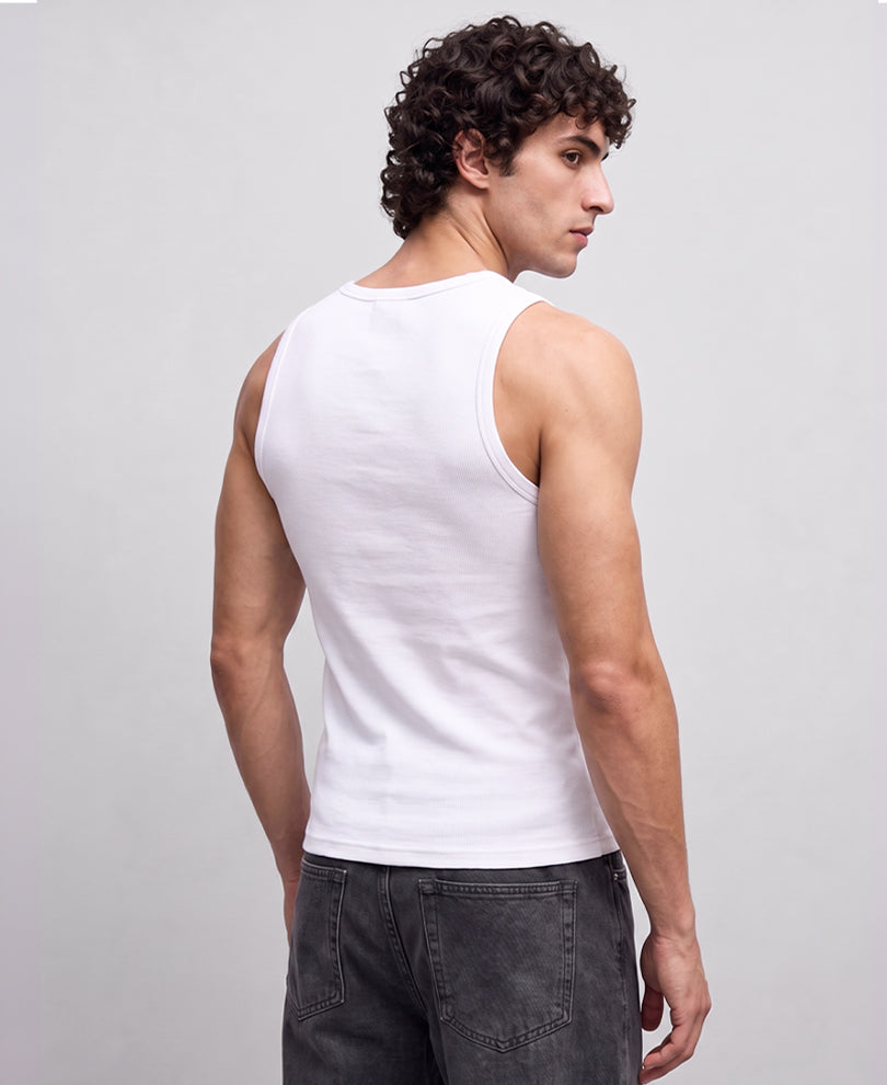 B&W Slim Fit Vest Pack Of Two 100% Cotton