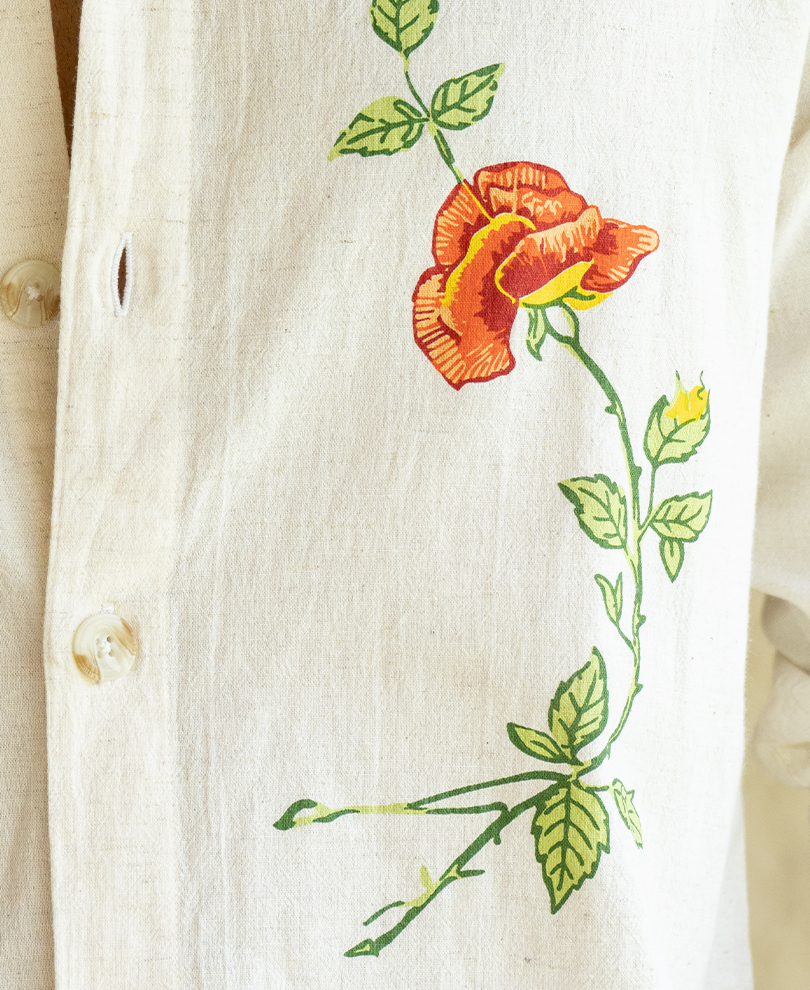 Natural Floral Print Shirt