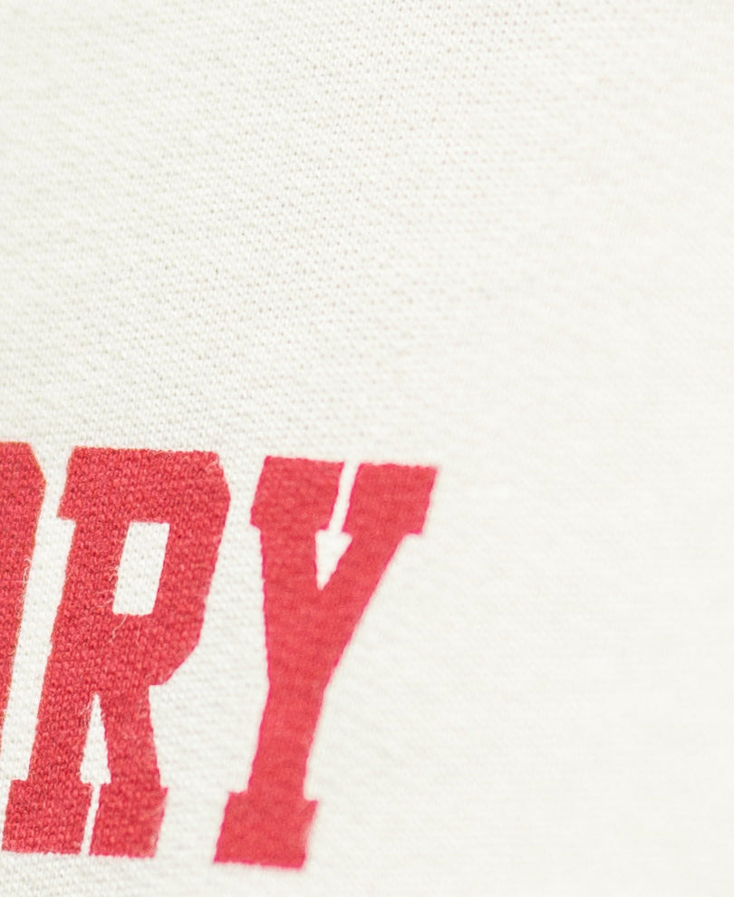 Cream Panelled Graphic T-Shirt