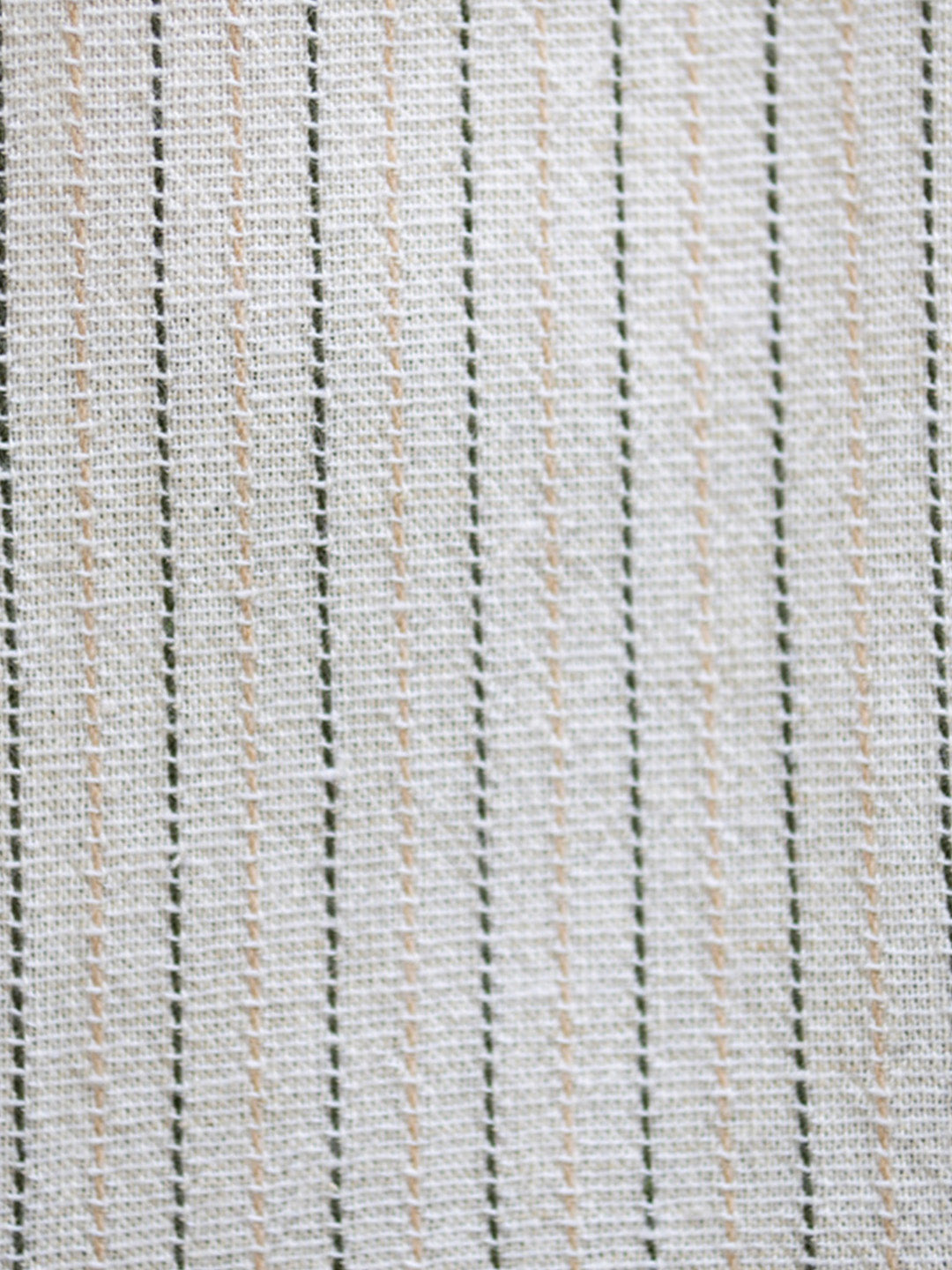 Natural Striped Embroidered Shirt