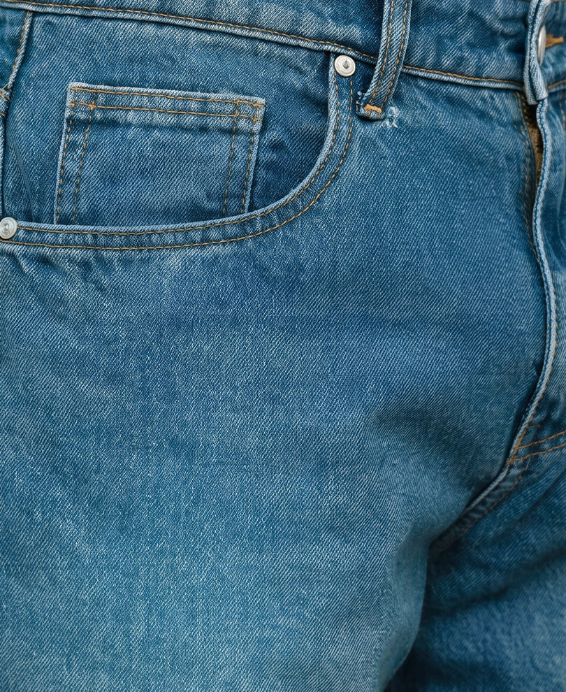 Mib Blue Barrel Fit Jeans