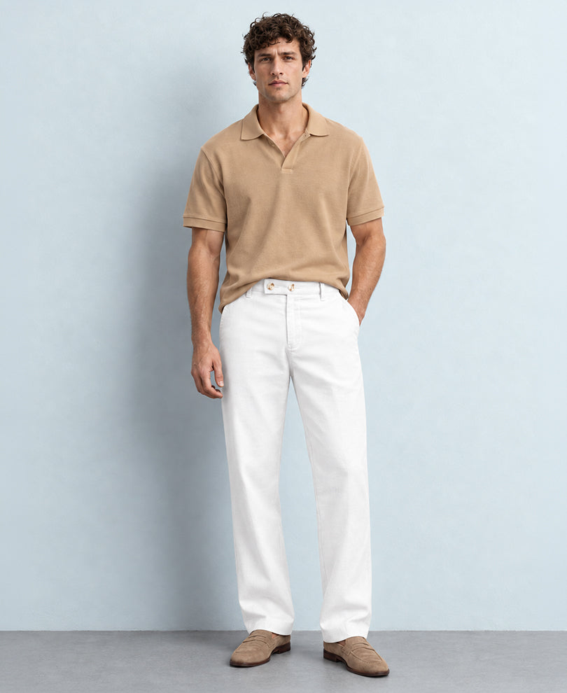 Off-White Cotton Blend Trousers