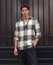 Green Structured Checks Shirt