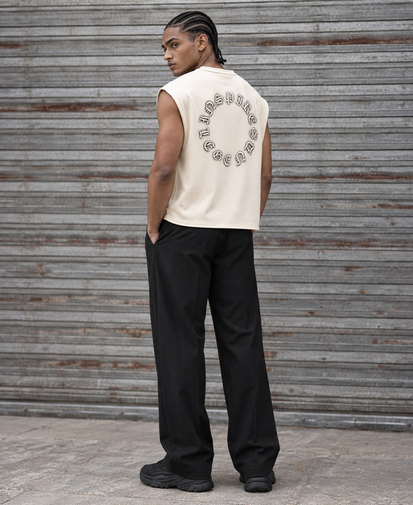 Light Beige Printed Vest