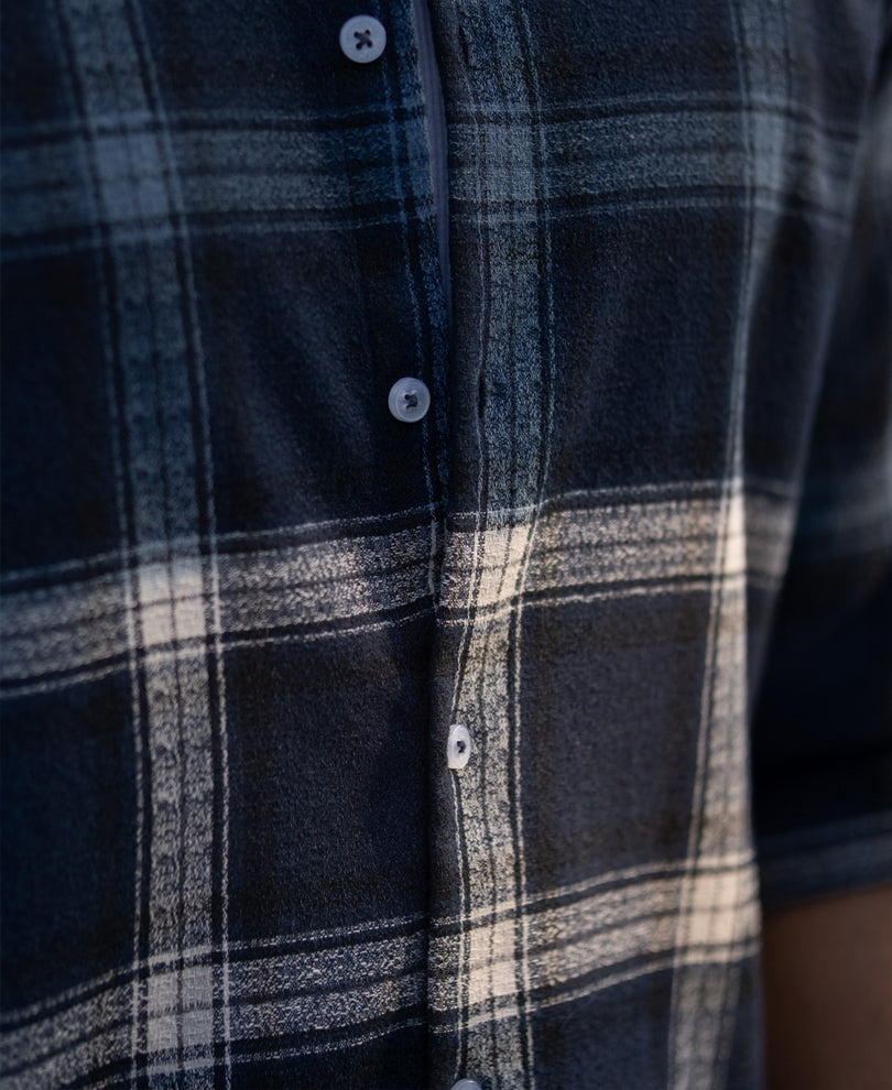 Navy Ombre Checks Shirt.
