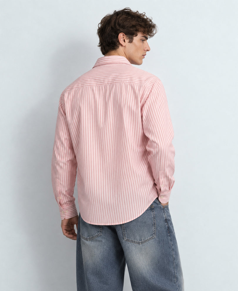 Pink Printed Stripe Shirt