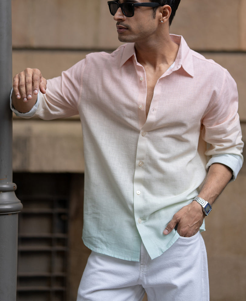 Multicolour Lightweight Ombre Shirt.