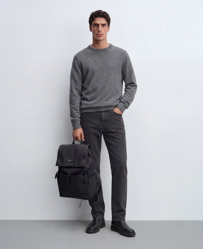 Black Multipockets Backpack