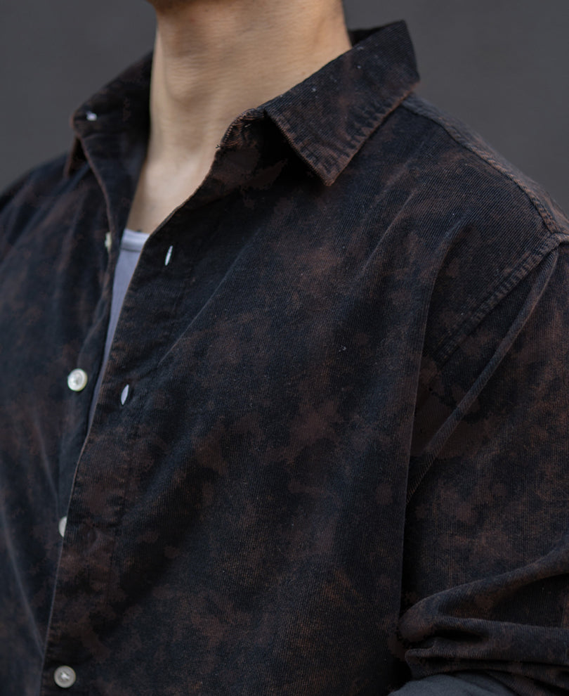 Black Washed Corduroy Shirt.