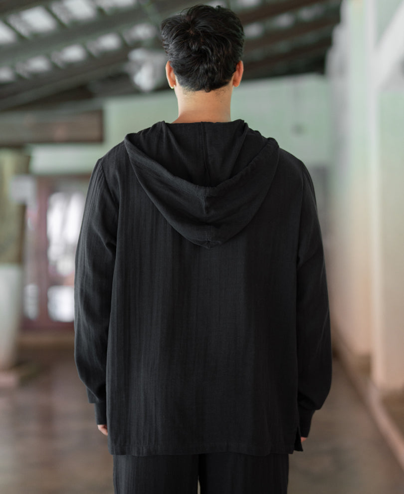 Black Lightweight Hooded Cord Set