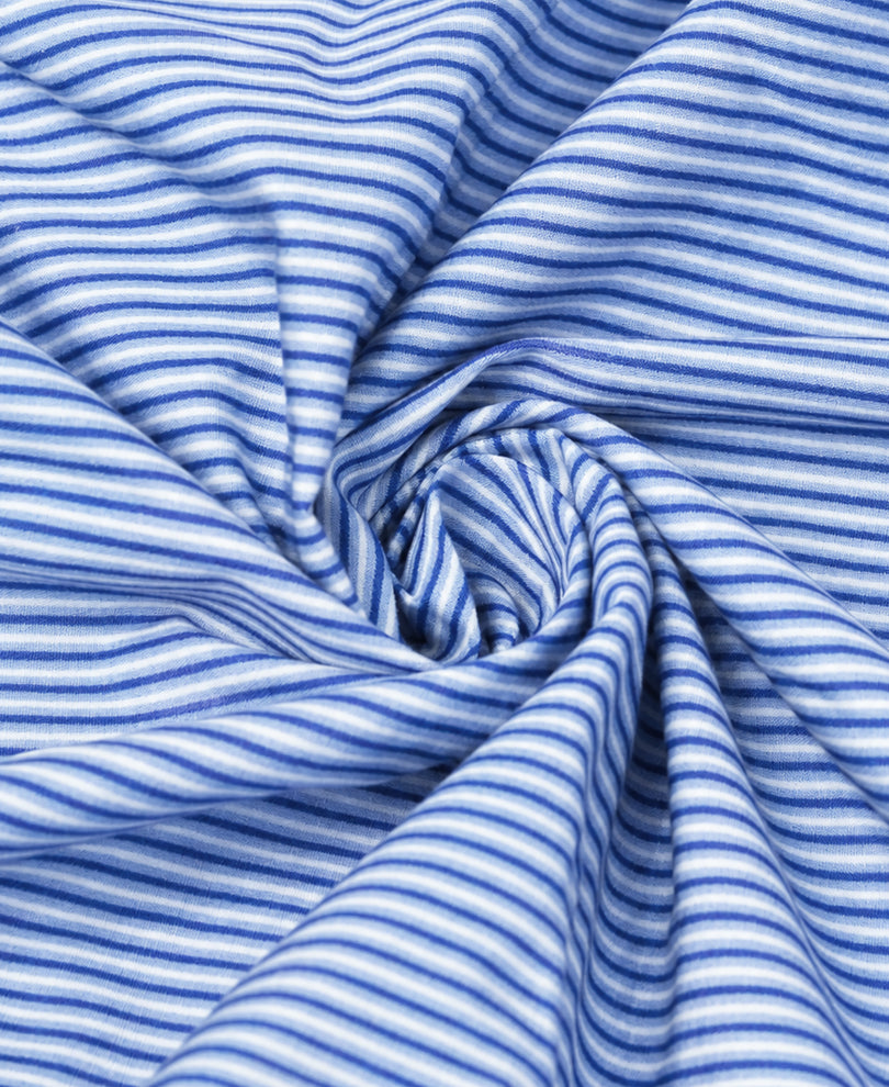 Blue Printed Stripe Shirt