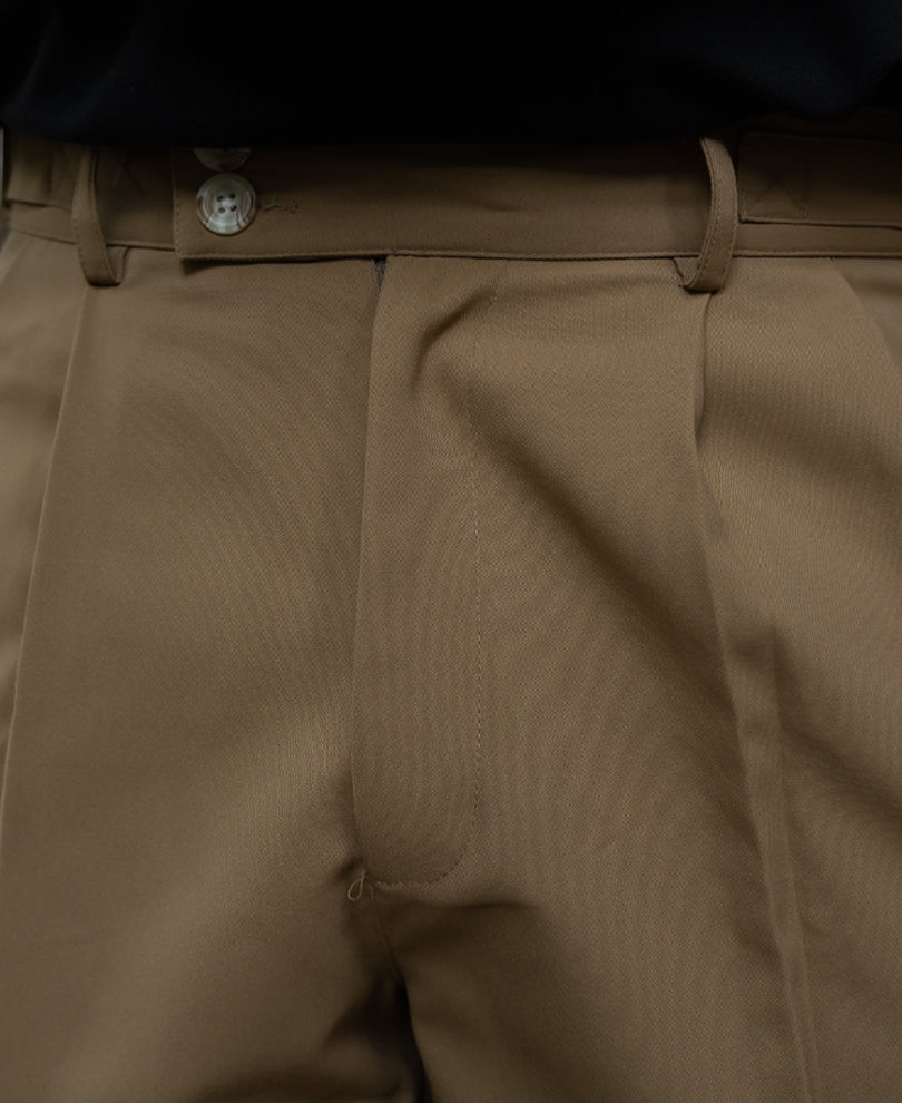 Beige Baggy Gurkha Trouser