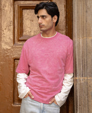 Hot Pink Washed T-Shirt 100% Cotton
