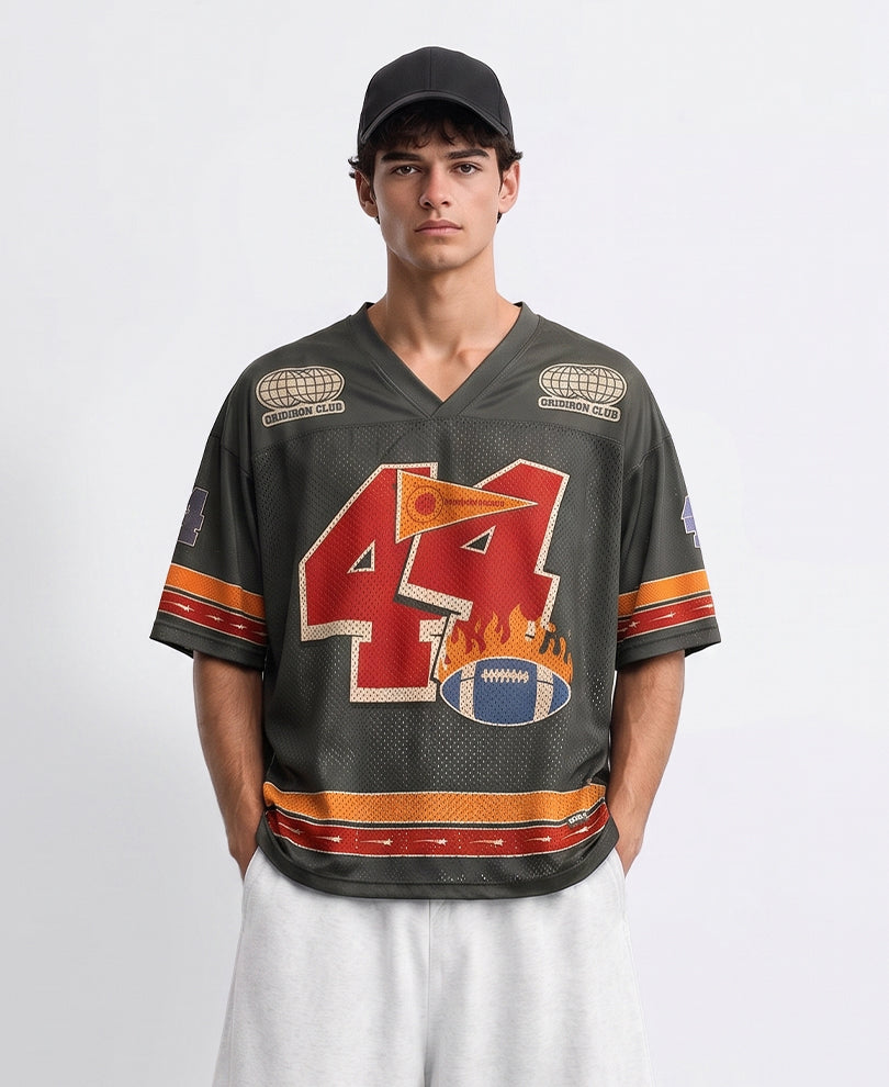 Grey Printed Jersey T-Shirt