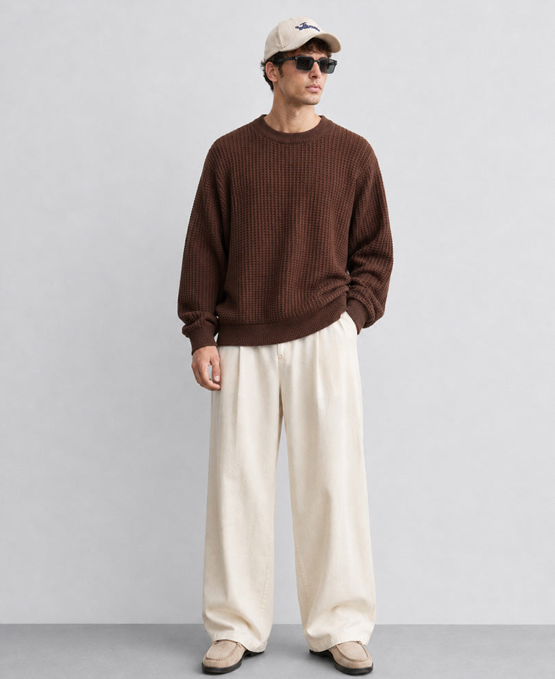 Brown Structured Sweater