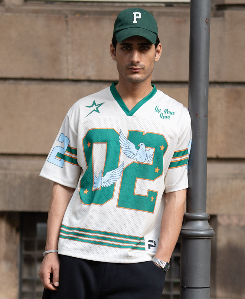 Cream Dove Print Jersey T-Shirt