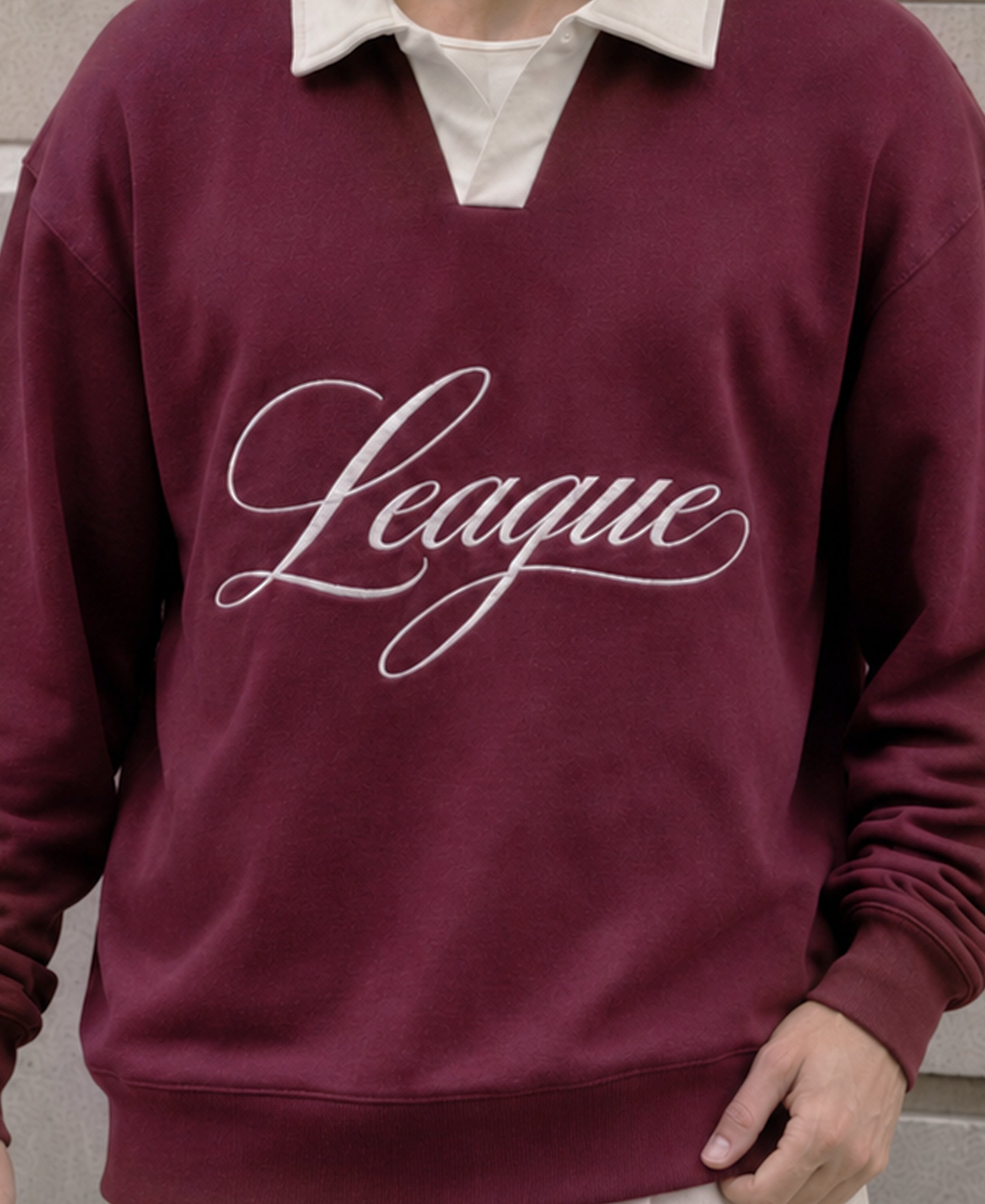 Wine Embroidered Polo T-Shirt 100% Cotton