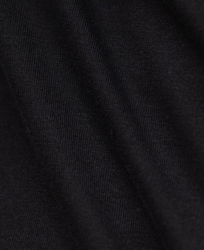 Black Double Sleeve Printed T-Shirt