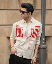 Off-White Graphic Twill Shirt 100% Cotton