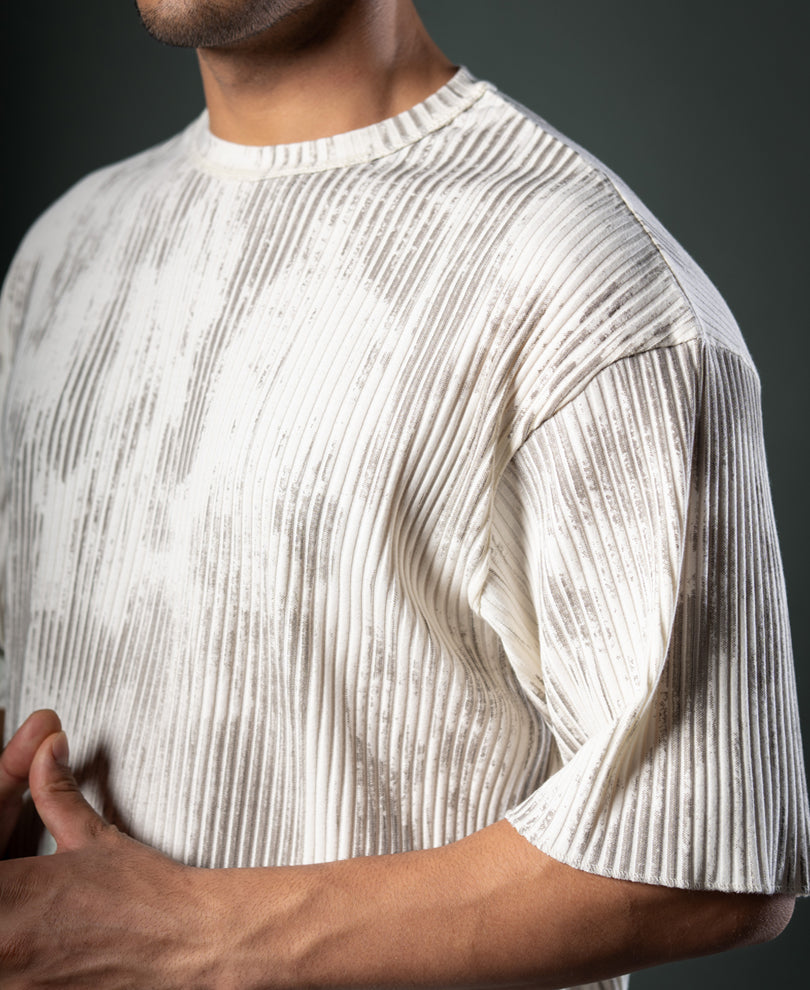 Off-White Printed Structure Stripe T-Shirt.