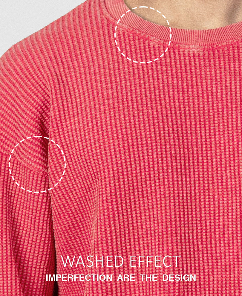 Coral Washed Structured T-Shirt