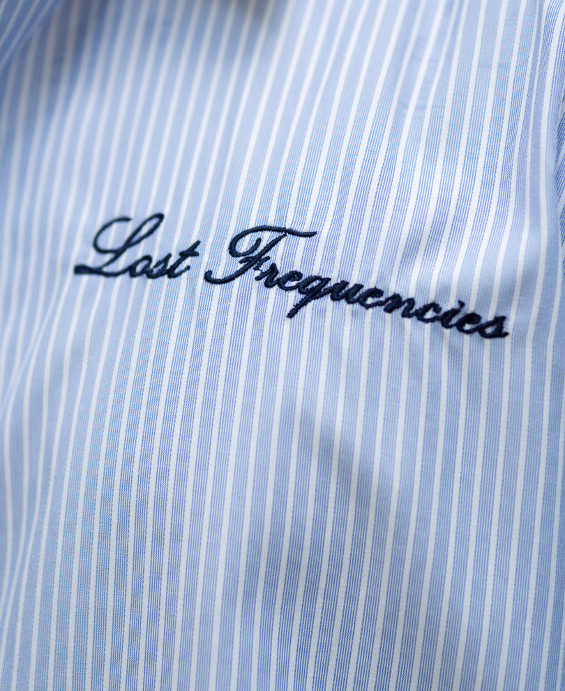 Blue Striped Doctor Sleeves Shirt