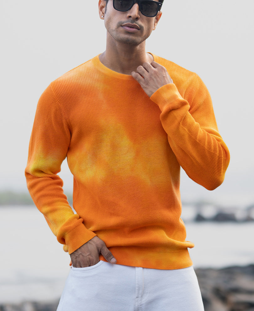 Orange Tie Dye T-Shirt.