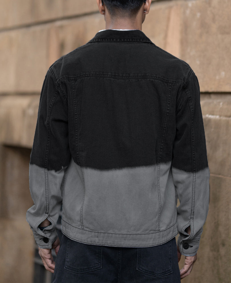 Black Ombre Denim Jacket.