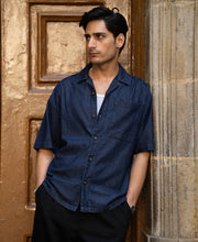 Indigo Cuban Collar Denim Shirt