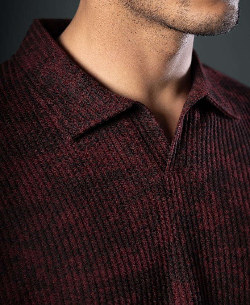 Wine Printed Boxy T-Shirt.